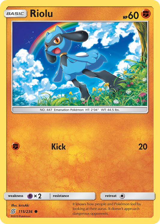 Riolu 115/236 Common | Unified Minds | Pokemon Card