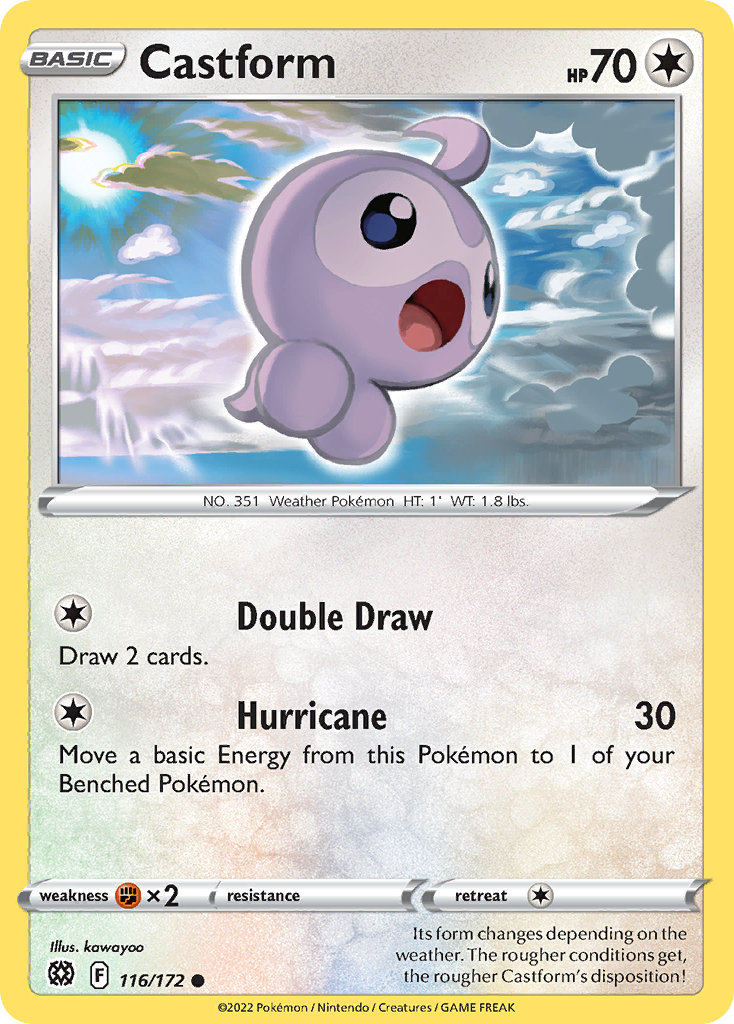 Castform 116/172 Common | Brilliant Stars | Pokemon Card