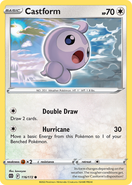 Castform 116/172 Common | Brilliant Stars | Pokemon Card