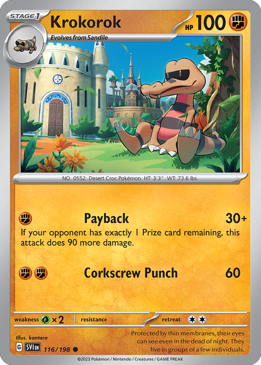 Krokorok 116/198 Common | Scarlet & Violet | Pokemon Card