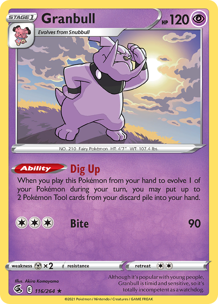 Granbull 116/264 Rare | Fusion Strike | Pokemon Card