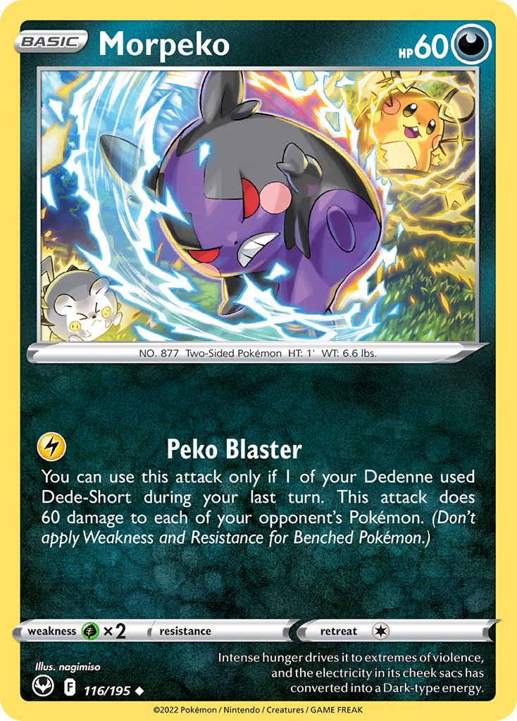 Morpeko 116/195 Uncommon | Silver Tempest | Pokemon Card