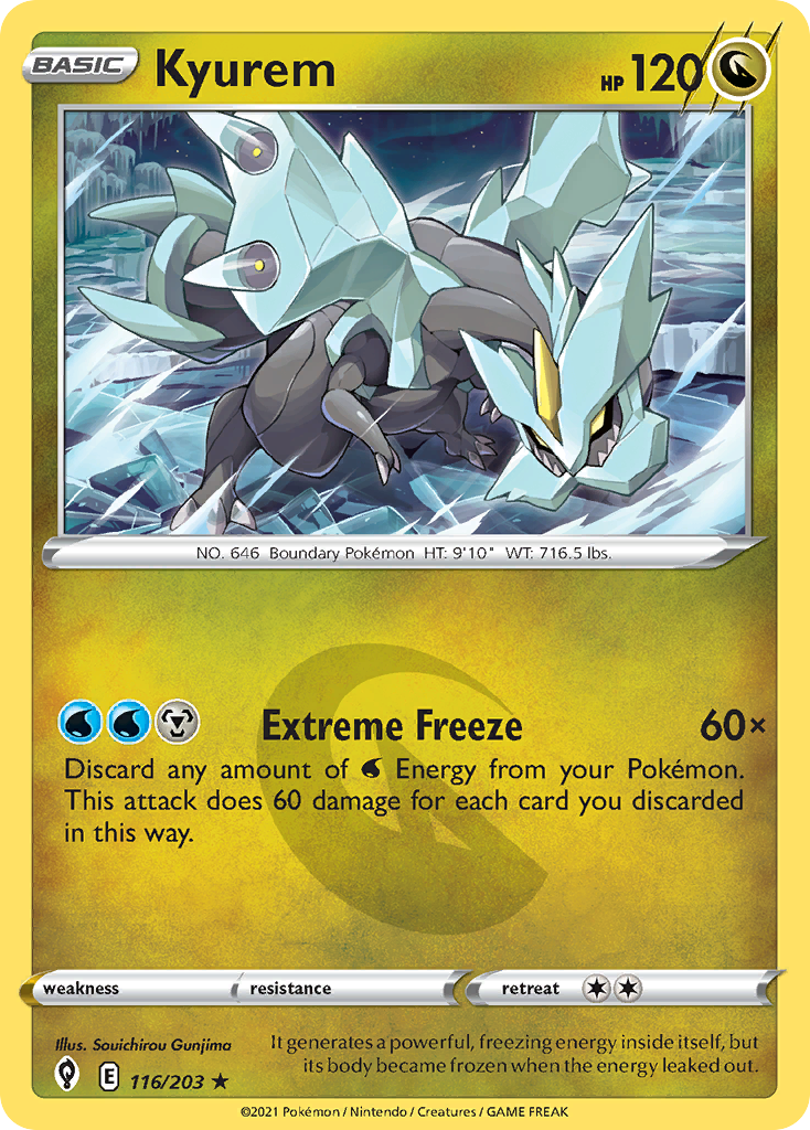 Kyurem 116/203 Rare Holo | Evolving Skies | Pokemon Card