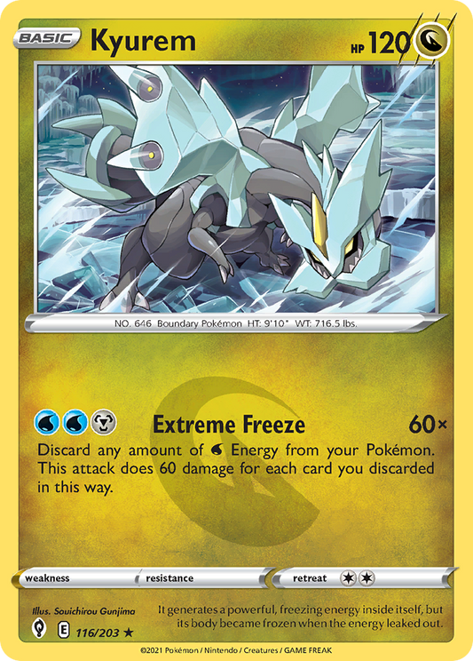 Kyurem 116/203 Rare Holo | Evolving Skies | Pokemon Card