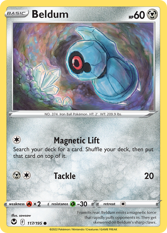 Beldum 117/195 Common | Silver Tempest | Pokemon Card