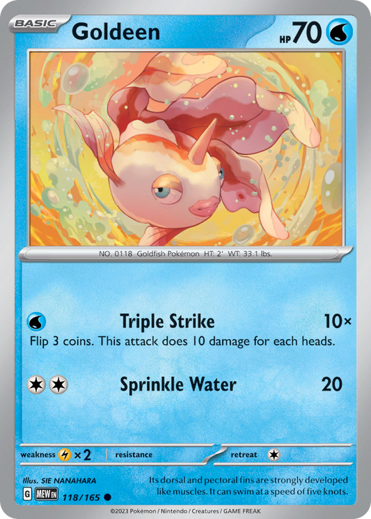 Goldeen 118/165 Common | 151 | Pokemon Card