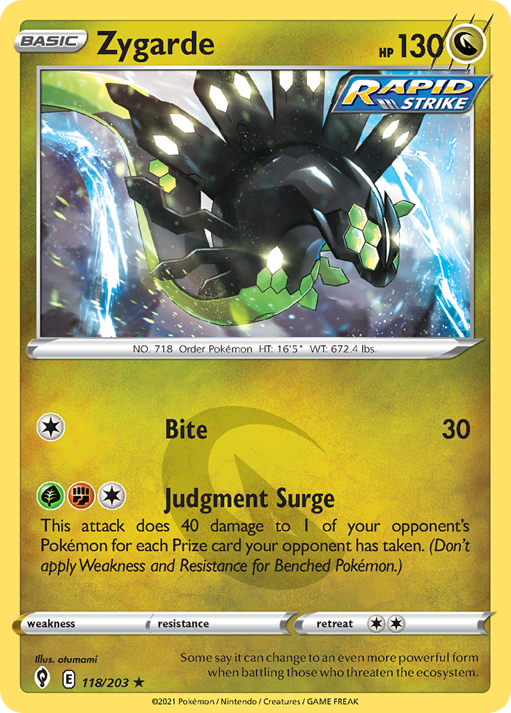 Zygarde 118/203 Rare Holo | Evolving Skies | Pokemon Card