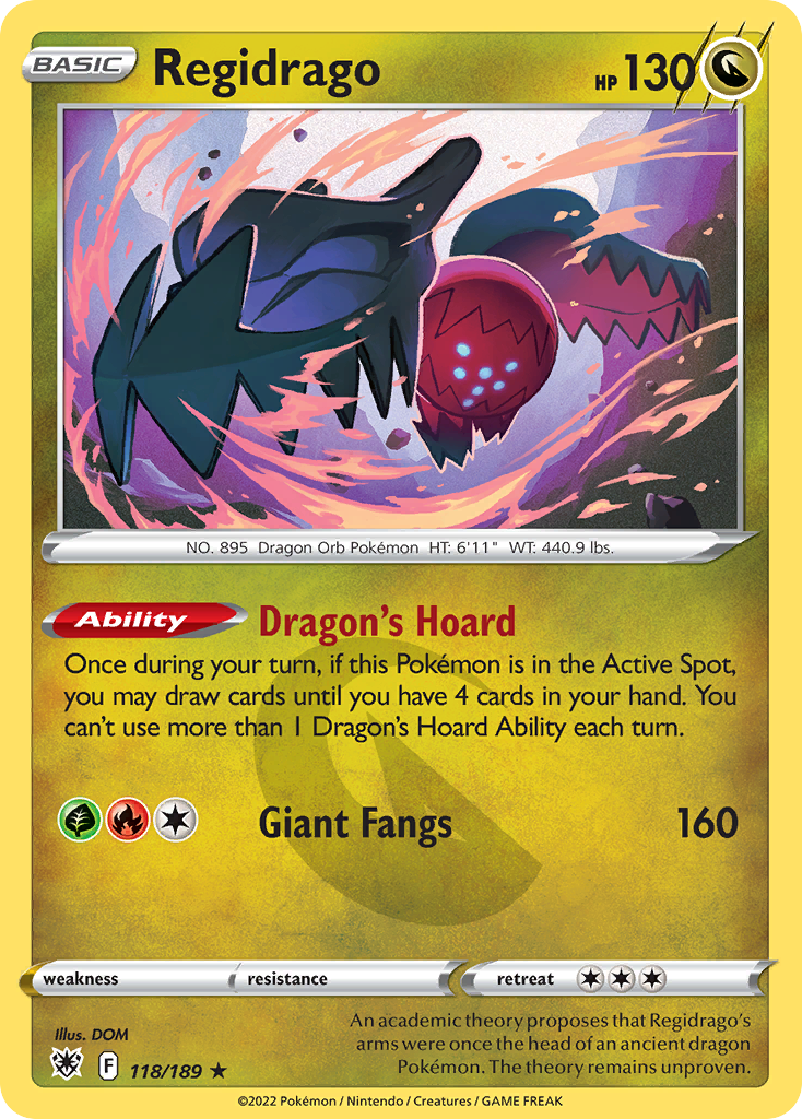 Regidrago 118/189 Rare | Astral Radiance | Pokemon Card