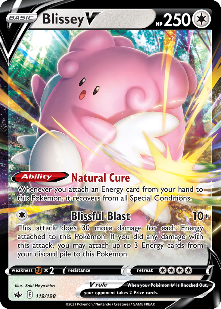 Blissey V 119/198 Rare Holo V | Chilling Reign | Pokemon Card