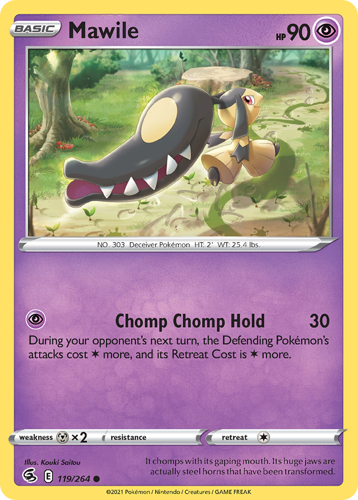 Mawile 119/264 Common | Fusion Strike | Pokemon Card