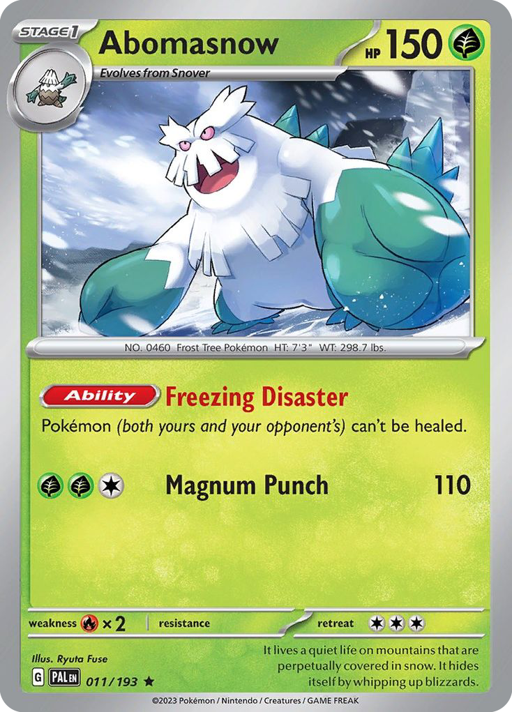 Abomasnow 11/193 Rare Holo | Paldea Evolved | Pokemon Card