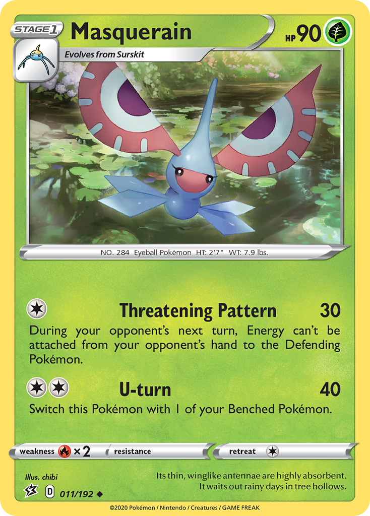 Masquerain 11/192 Uncommon | Rebel Clash | Pokemon Card