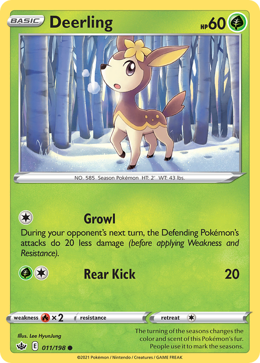 Deerling 11/198 Common | Chilling Reign | Pokemon Card