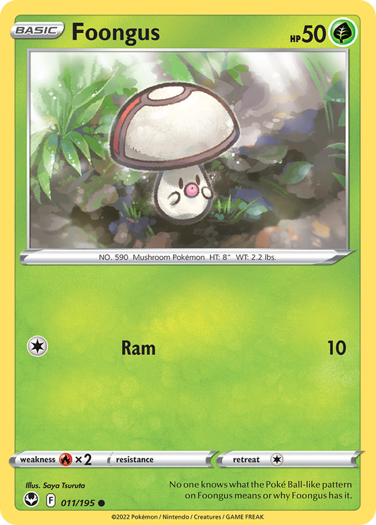 Foongus 11/195 Common | Silver Tempest | Pokemon Card