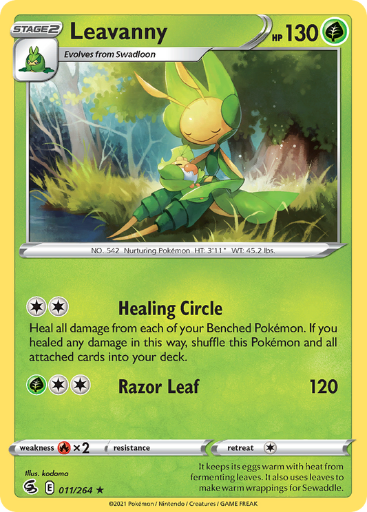 Leavanny 11/264 Rare | Fusion Strike | Pokemon Card