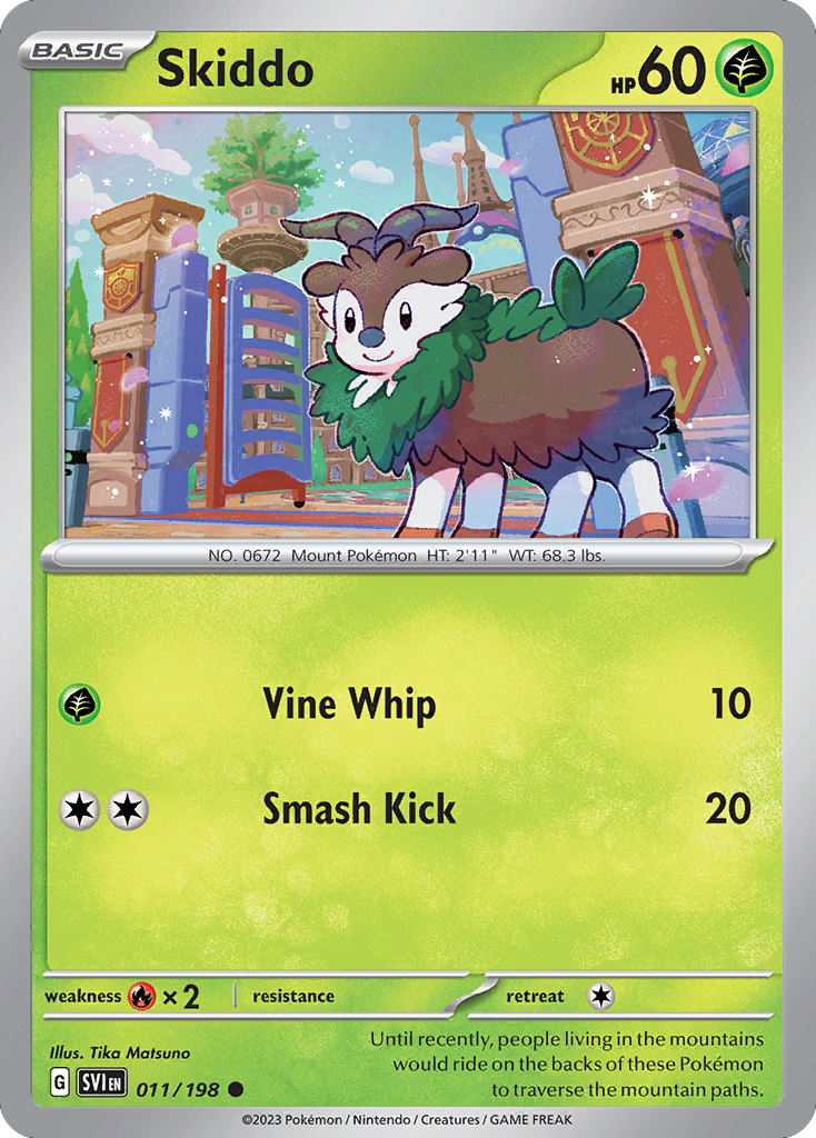 Skiddo 11/198 Common | Scarlet & Violet | Pokemon Card