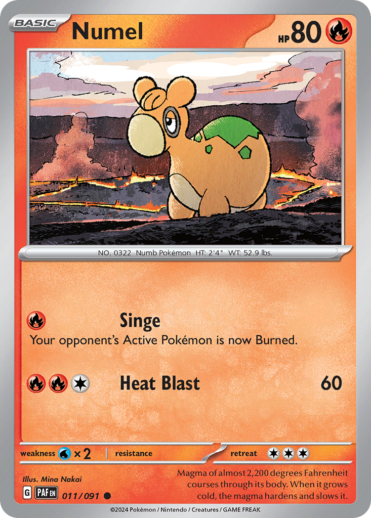 Numel 11/91 Common | Paldean Fates | Pokemon Card