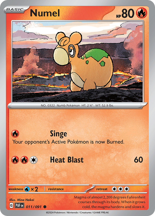 Numel 11/91 Common | Paldean Fates | Pokemon Card