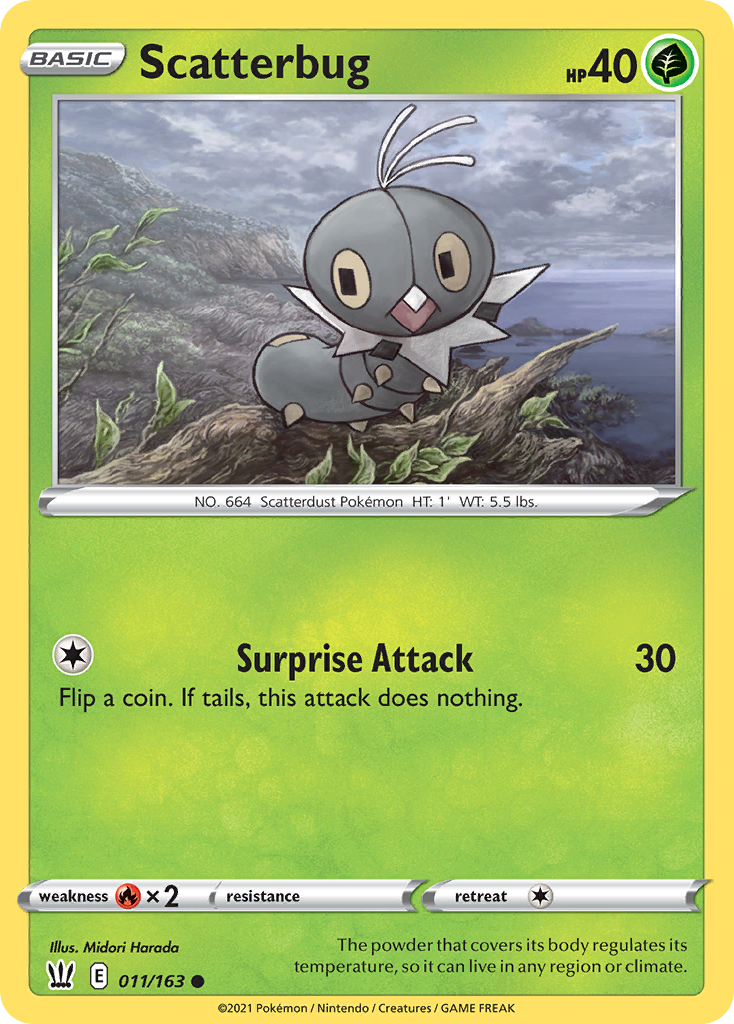 Scatterbug 11/163 Common | Battle Styles | Pokemon Card