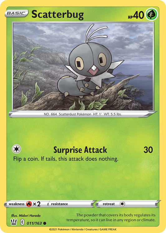 Scatterbug 11/163 Common | Battle Styles | Pokemon Card