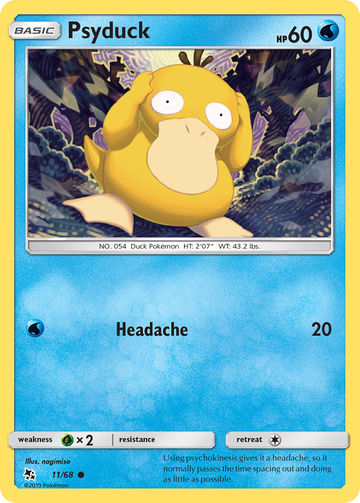 Psyduck 11/68 Common | Hidden Fates | Pokemon Card