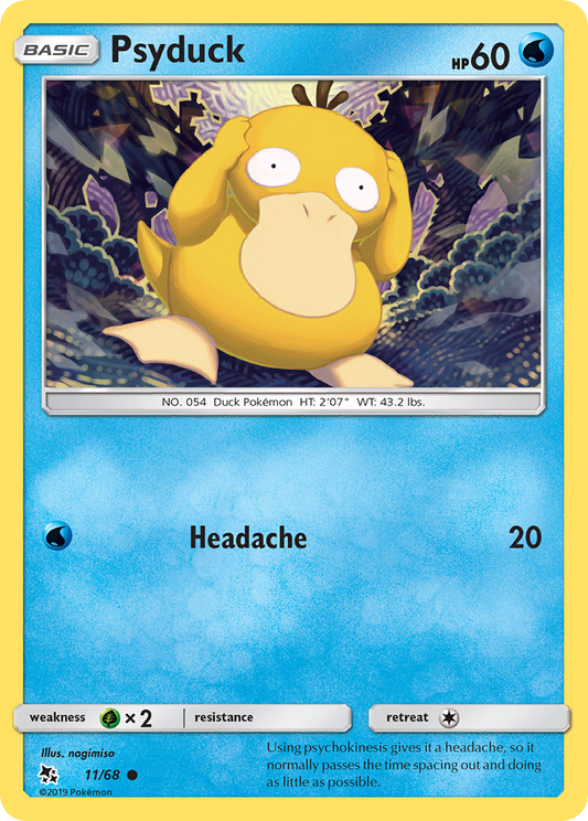 Psyduck 11/68 Common | Hidden Fates | Pokemon Card