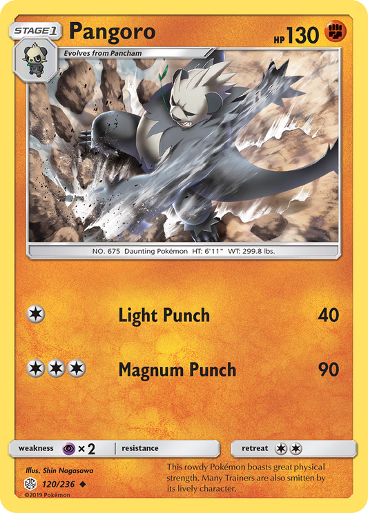 Pangoro 120/236 Uncommon | Cosmic Eclipse | Pokemon Card