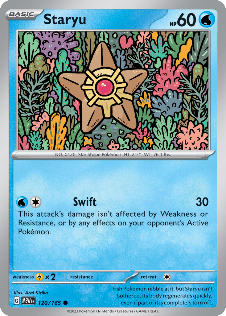 Staryu 120/165 Common | 151 | Pokemon Card