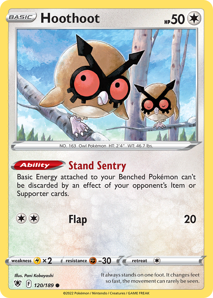 Hoothoot 120/189 Common | Astral Radiance | Pokemon Card