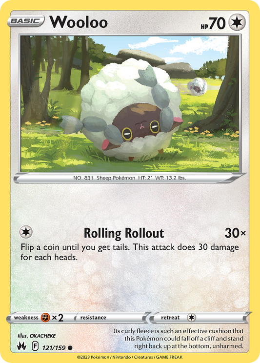 Wooloo 121/159 Common | Crown Zenith | Pokemon Card