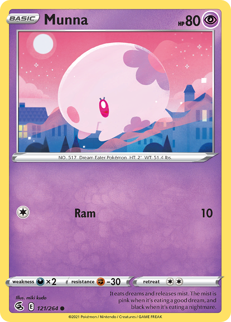 Munna 121/264 Common | Fusion Strike | Pokemon Card