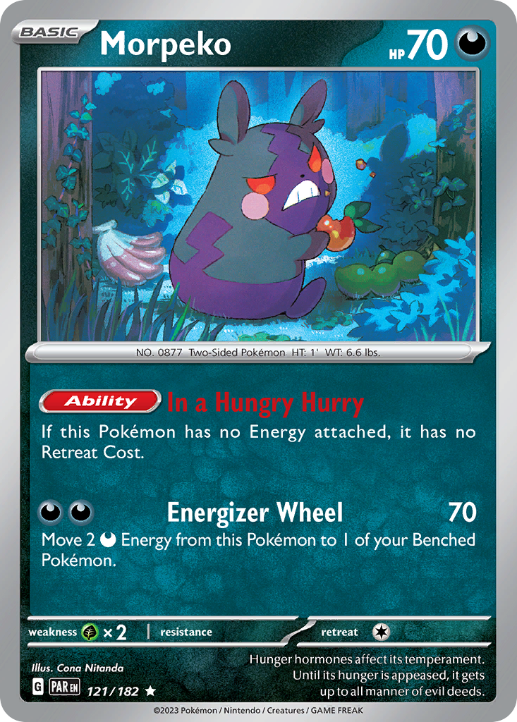 Morpeko 121/182 Rare Holo | Paradox Rift | Pokemon Card