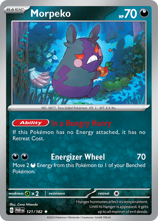 Morpeko 121/182 Rare Holo | Paradox Rift | Pokemon Card