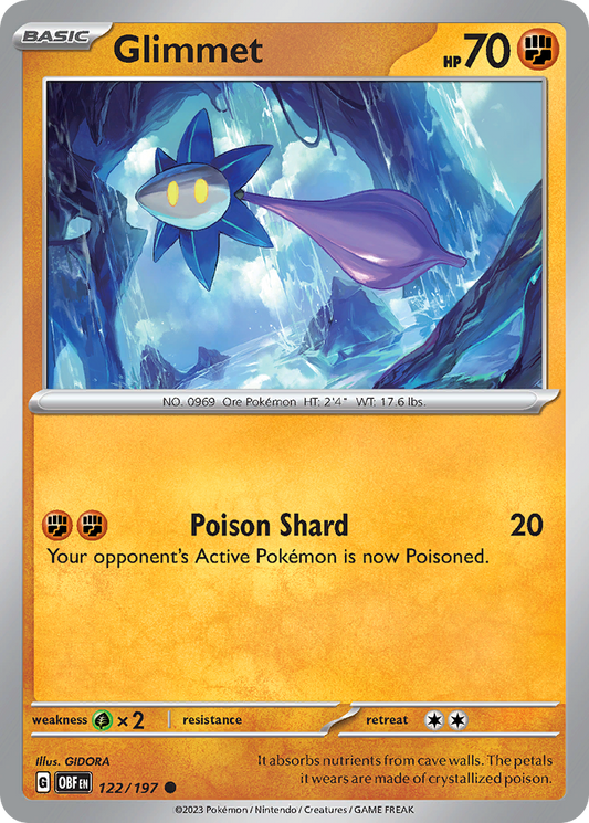 Glimmet 122/197 Common | Obsidian Flames | Pokemon Card