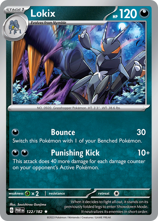 Lokix 122/182 Rare Holo | Paradox Rift | Pokemon Card