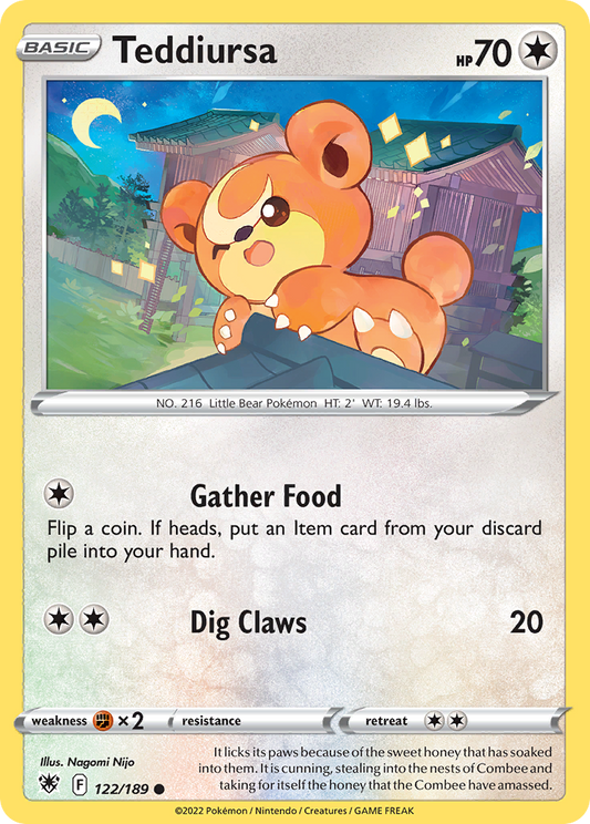 Teddiursa 122/189 Common | Astral Radiance | Pokemon Card