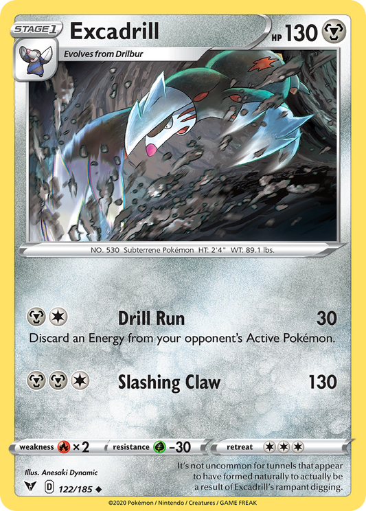 Excadrill 122/185 Uncommon | Vivid Voltage | Pokemon Card