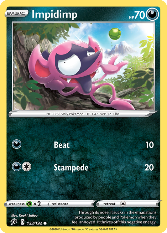 Impidimp 123/192 Common | Rebel Clash | Pokemon Card