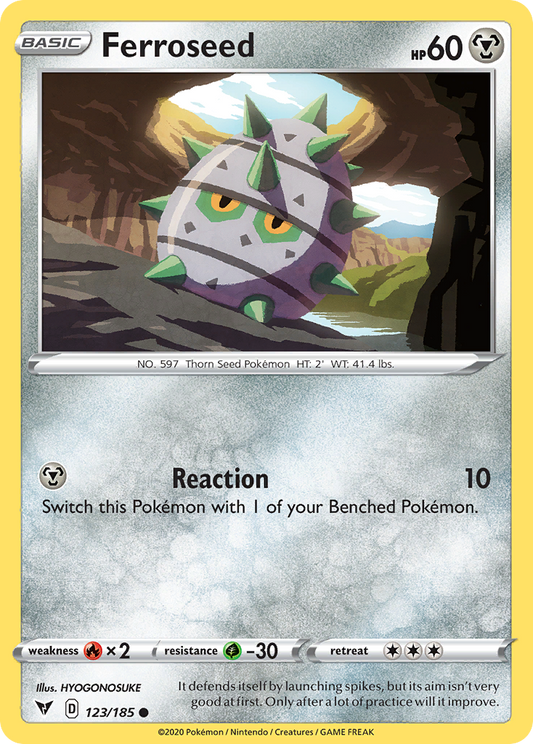 Ferroseed 123/185 Common | Vivid Voltage | Pokemon Card