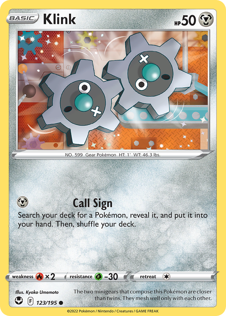 Klink 123/195 Common | Silver Tempest | Pokemon Card