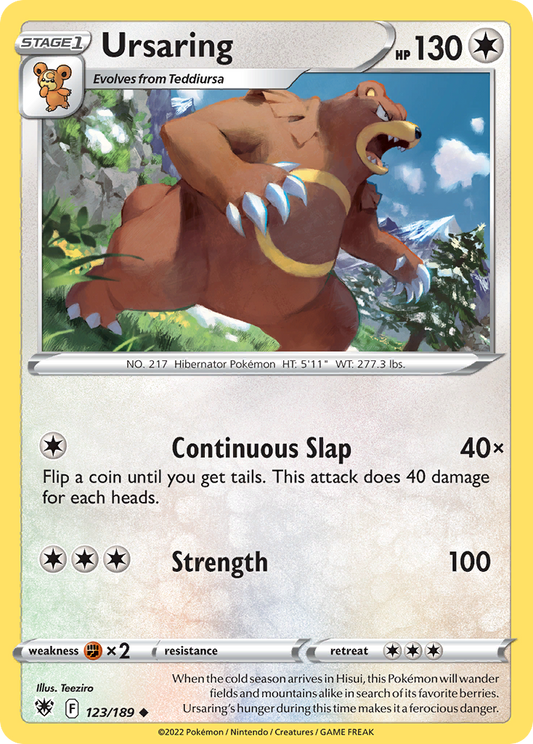 Ursaring 123/189 Uncommon | Astral Radiance | Pokemon Card