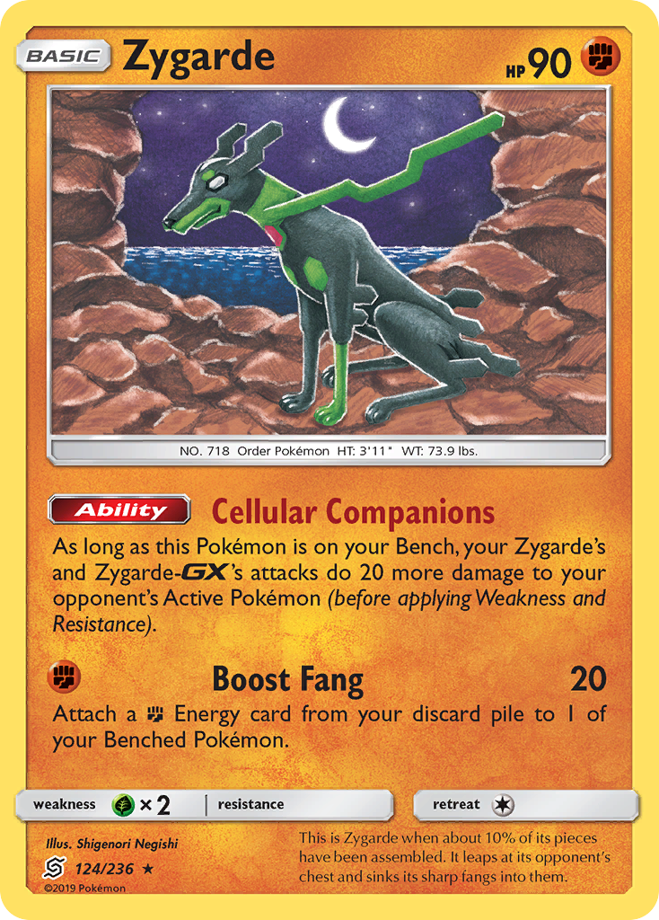 Zygarde 124/236 Rare | Unified Minds | Pokemon Card