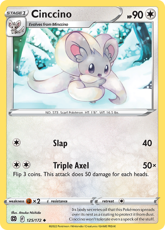 Cinccino 125/172 Uncommon | Brilliant Stars | Pokemon Card