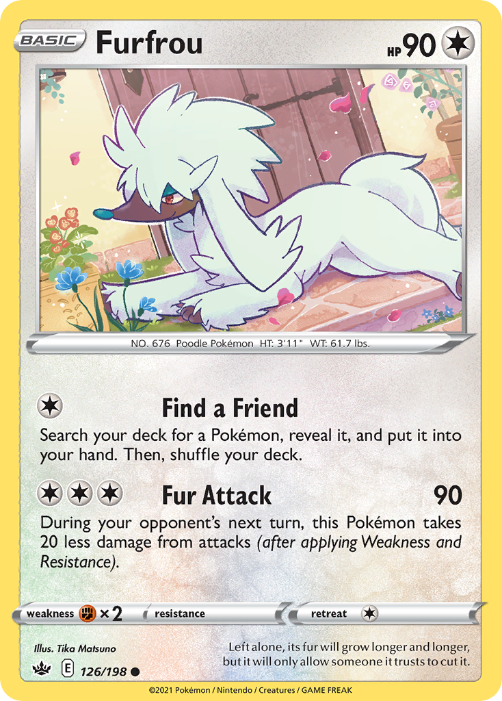 Furfrou 126/198 Common | Chilling Reign | Pokemon Card