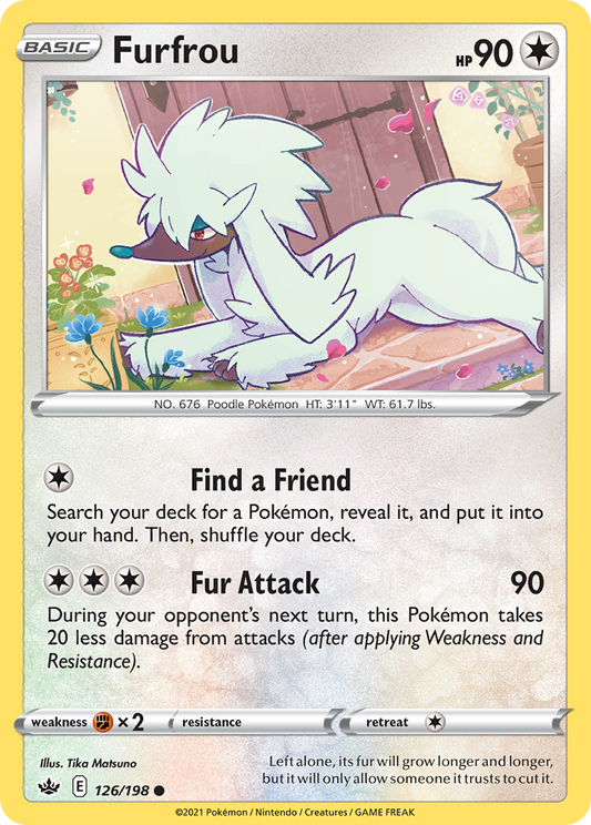 Furfrou 126/198 Common | Chilling Reign | Pokemon Card