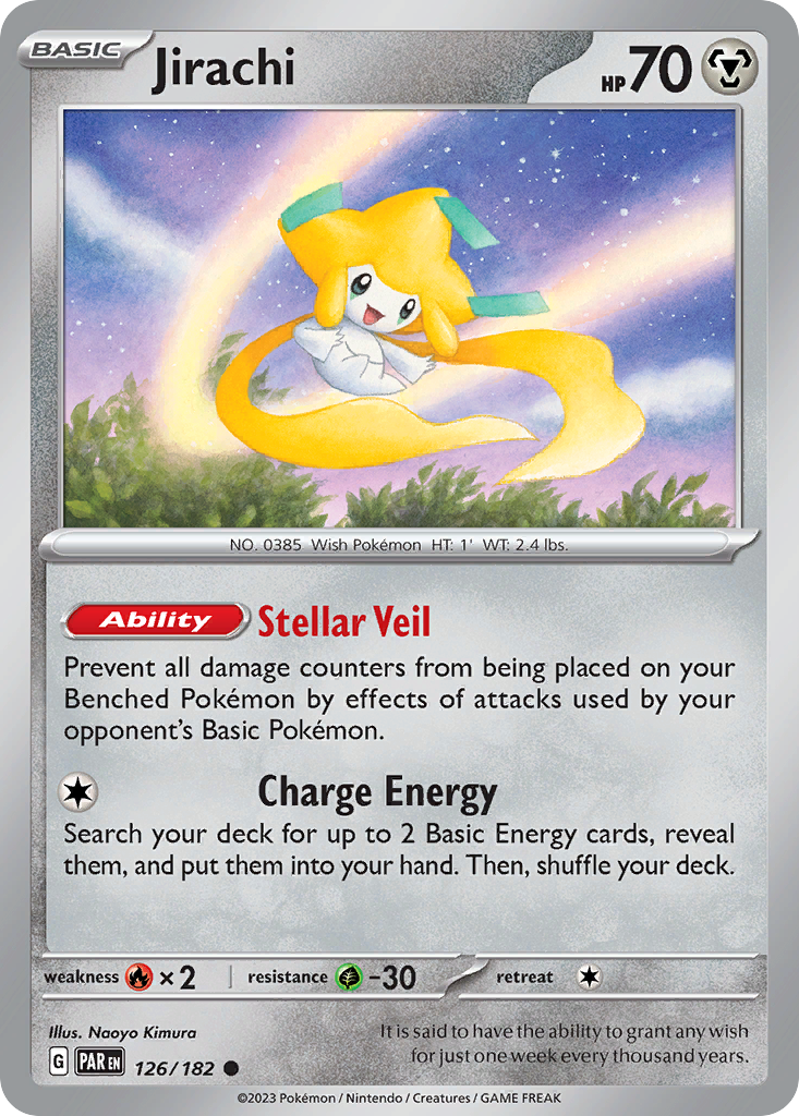 Jirachi 126/182 Common | Paradox Rift | Pokemon Card