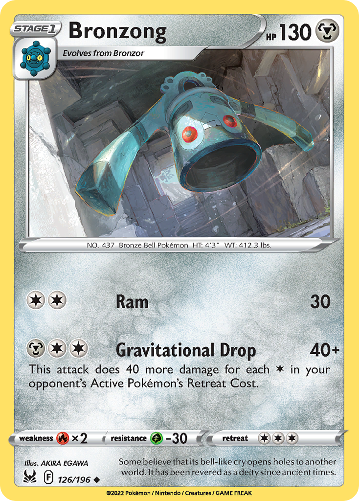 Bronzong 126/196 Uncommon | Lost Origin | Pokemon Card