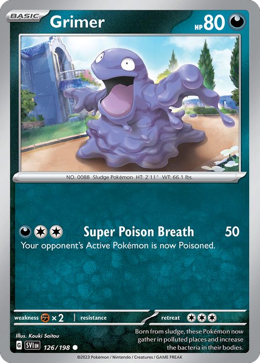 Grimer 126/198 Common | Scarlet & Violet | Pokemon Card