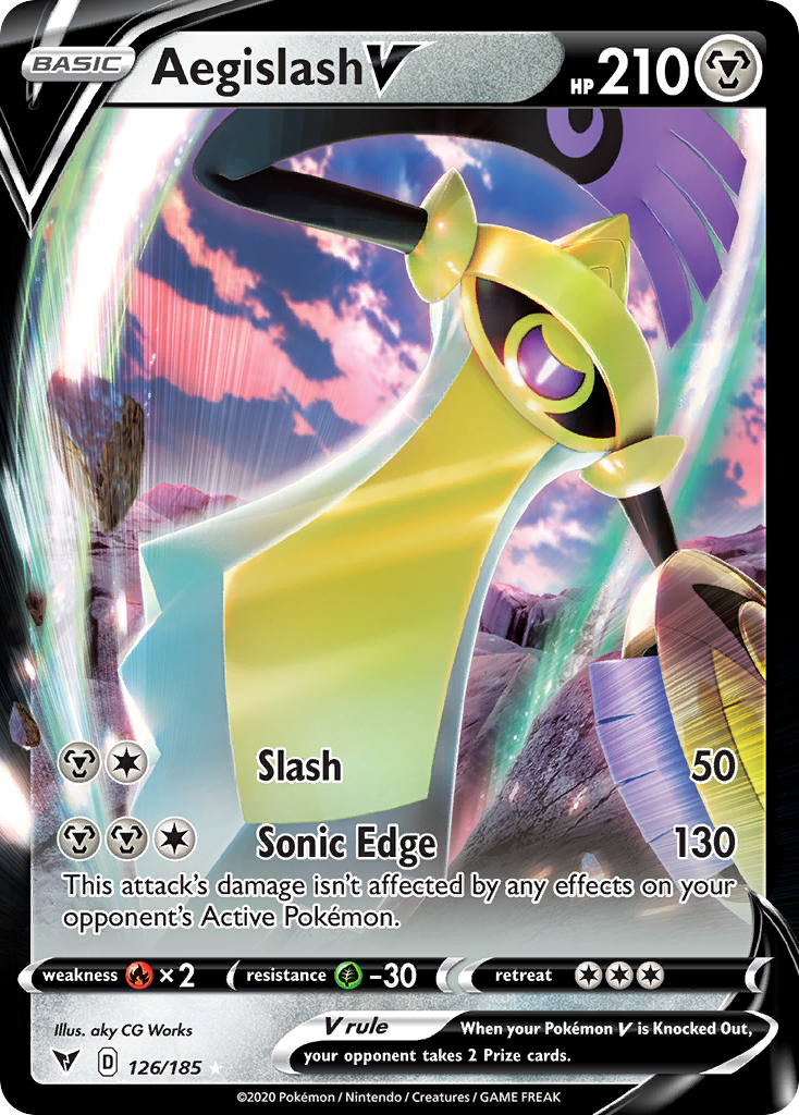 Aegislash V 126/185 Rare Holo V | Vivid Voltage | Pokemon Card