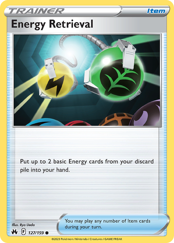 Energy Retrieval 127/159 Common | Crown Zenith | Pokemon Card